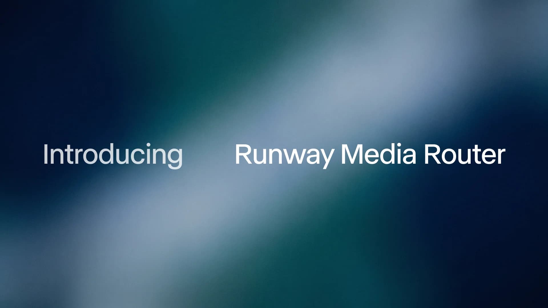 Introducing Runway Media Router